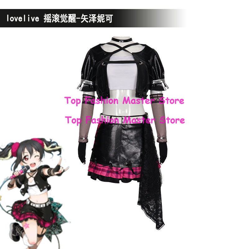 Kostum Cosplay Love Live Yazaw - Live Rock ulasan dan harga