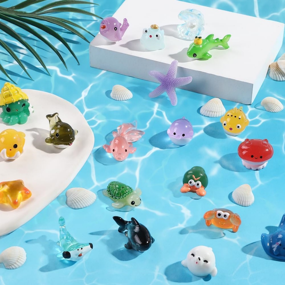 Patung Resin Hewan Laut Mini M - Aquarium Marine World ulasan dan harga