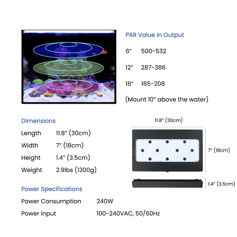 Lampu LED Akuarium Laut A8SE I - Marine Coral ulasan dan harga