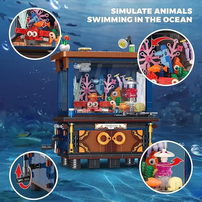 T2153 Kit Blok Bangunan Dunia  - Aquarium Marine World ulasan dan harga